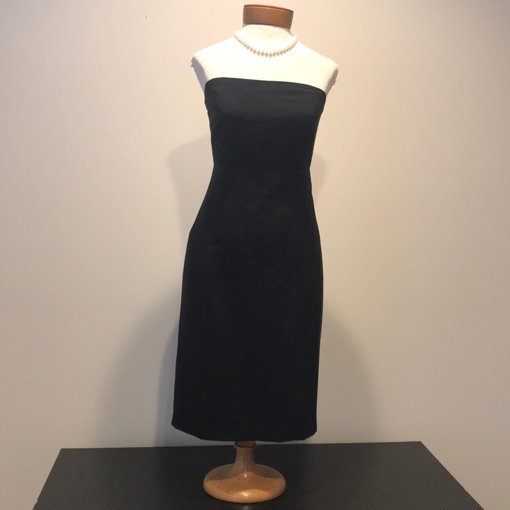 Black strapless dress